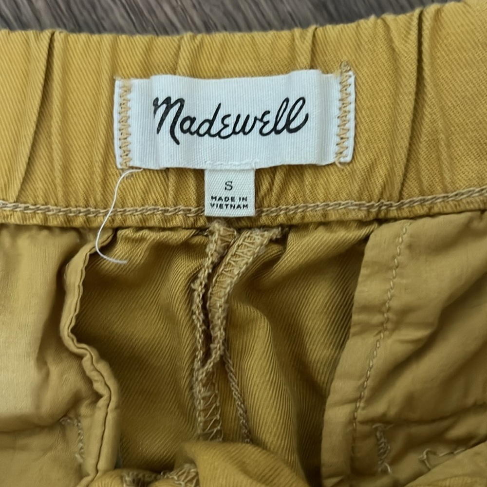 Madewell Honey Mustard Yellow Elastic Shorts - Picture 3 of 5